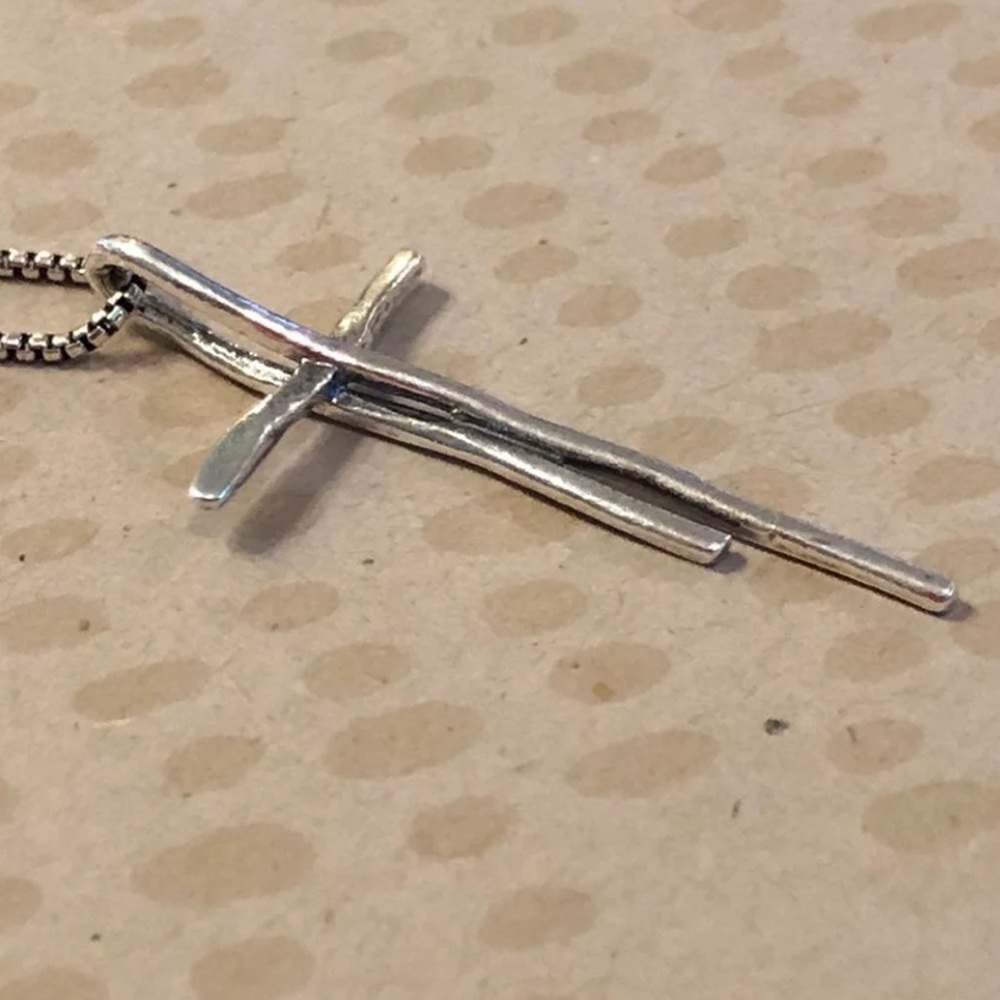 Silpada N5359 Cross Twig Pendant Sterling Silver Necklace - Picture 15 of 15
